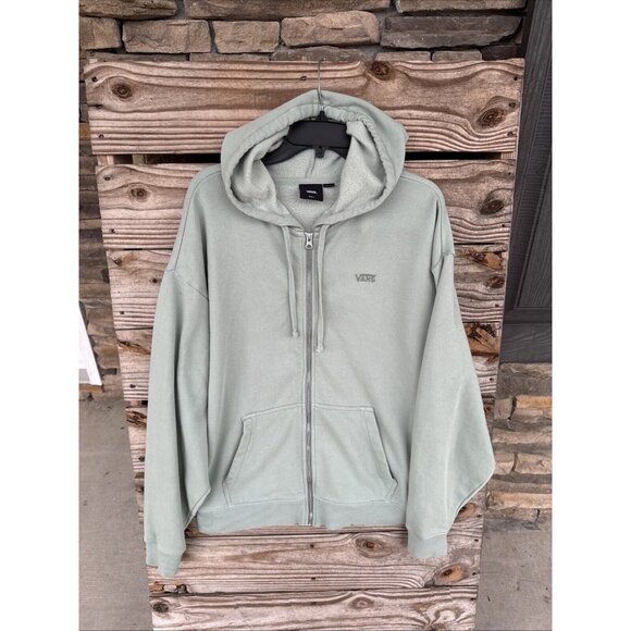 VANS Hoodie Small Mint Green Mens Hooded Sweatshirt Zip Up Hoodie - Picture 1 of 6